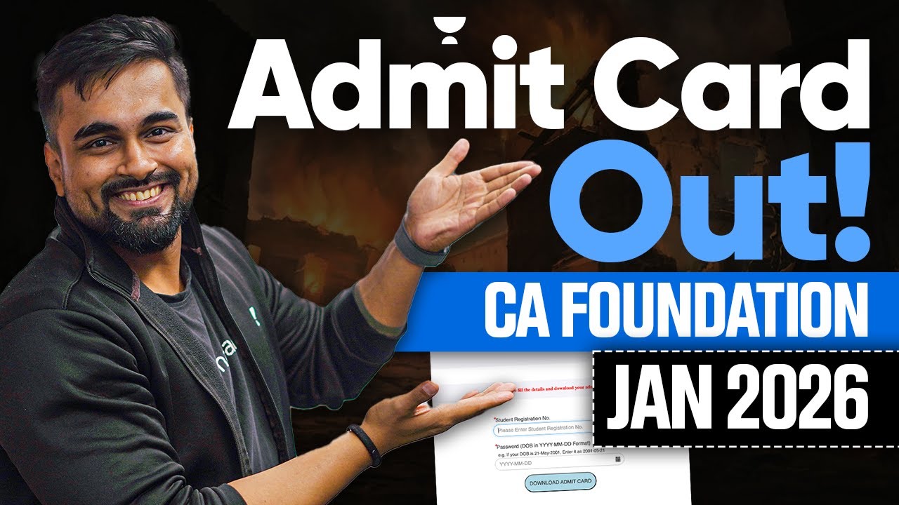 CA Exam Jan 2026 Admit Card Released By ICAI | How to Download Admit Card | CA CS Shantam Gupta