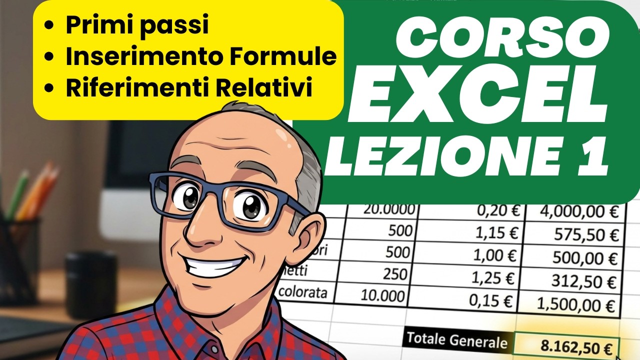 Corso Excel in italiano, semplice, veloce e pratico. Lezione n.1