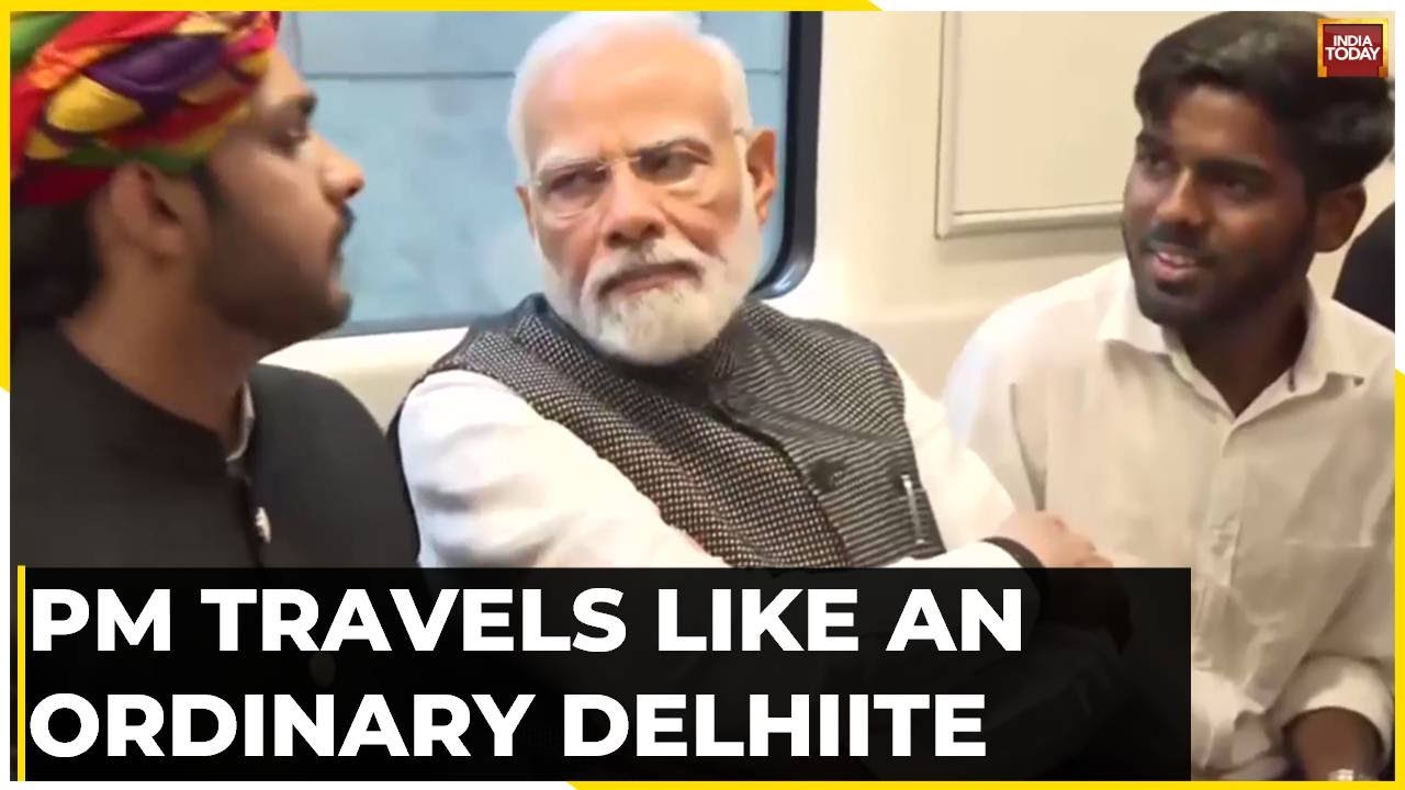 PM Narendra Modi Travels In Metro To Attend Delhi University Event | Watch