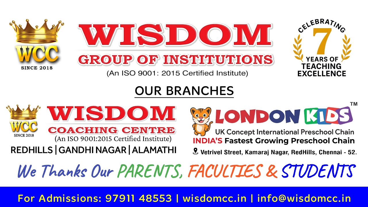 History of Wisdom Group of Institutions- Wisdom Coaching Centre| London Kids International Preschool