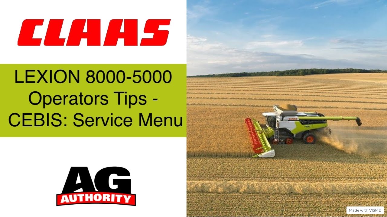 LEXION 8000-5000 Operators Tips - CEBIS: Service Menu
