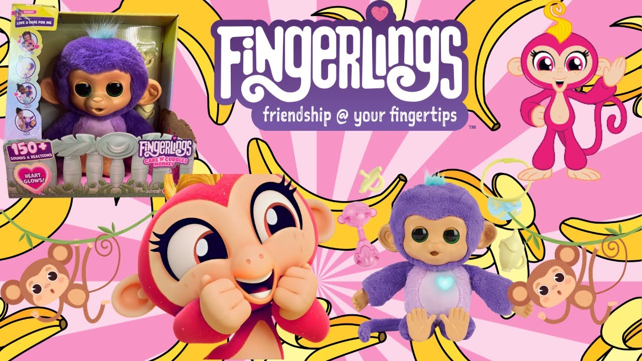 Fingerlings Care n' Cuddles Interactive Baby Monkey Unboxing & Playthrough