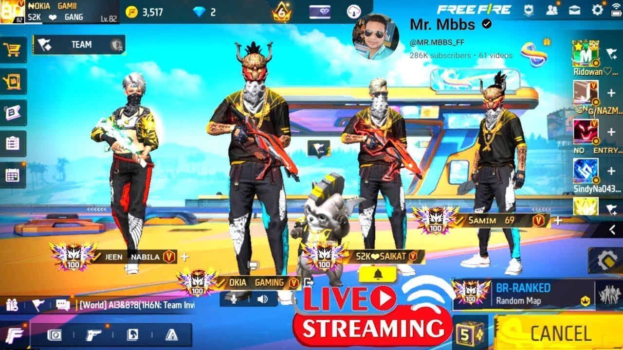 FF Br Rank Push Day Live  Day 305 #turnament #live #fflivegiveway