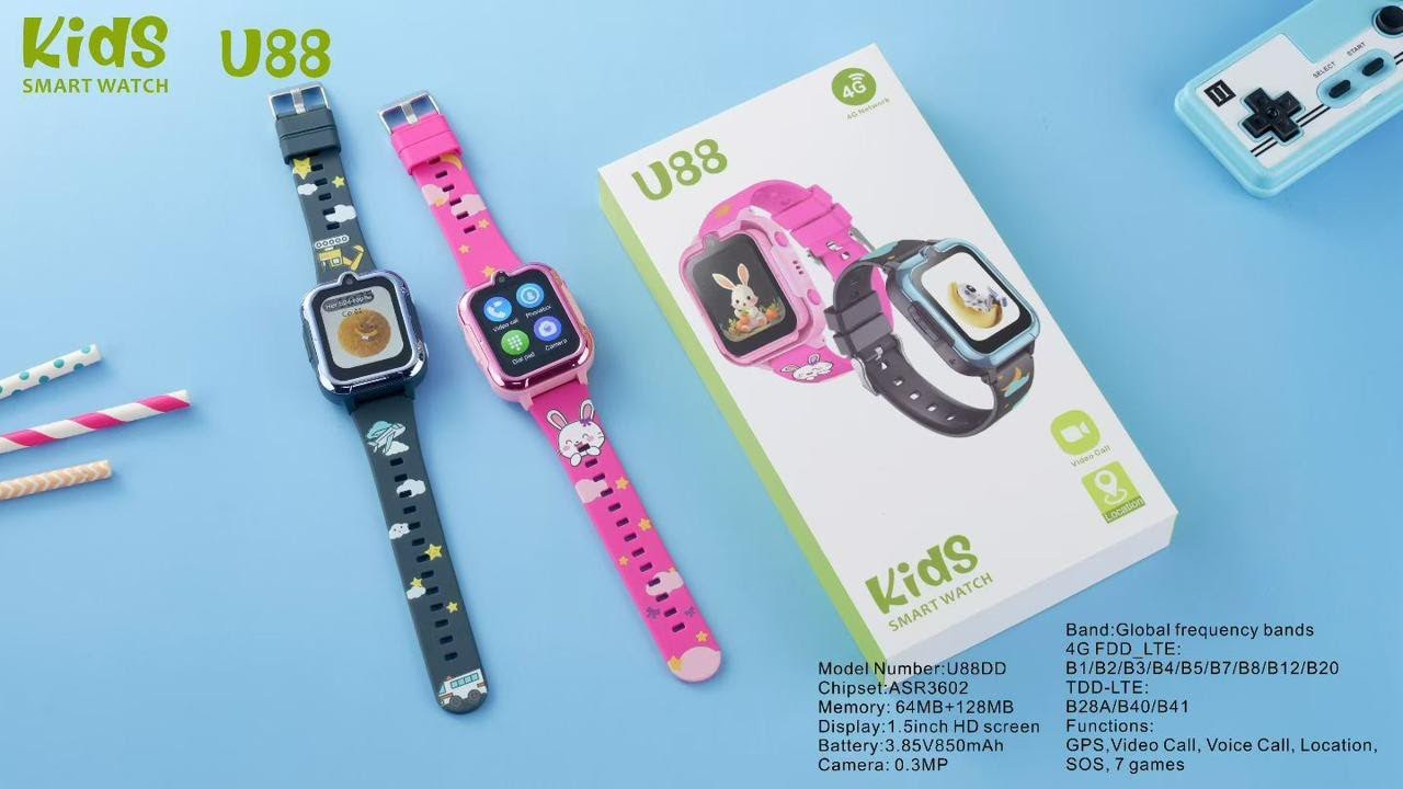 U88 Kids SMART WATCH SIM CARD 