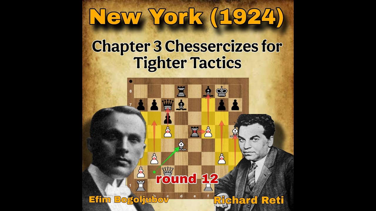 Chapter 3 Chessercizes for Tighter Tactics |  | Reti vs Bogoljubov, 1924  | #lifestyle