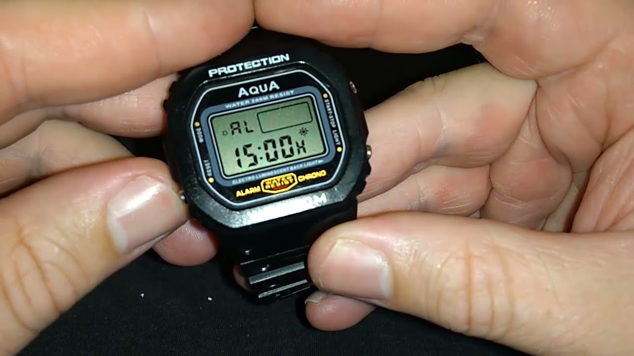 Relogio aqua gp 519 - configuraçoes e ajuestes de hora e alarme