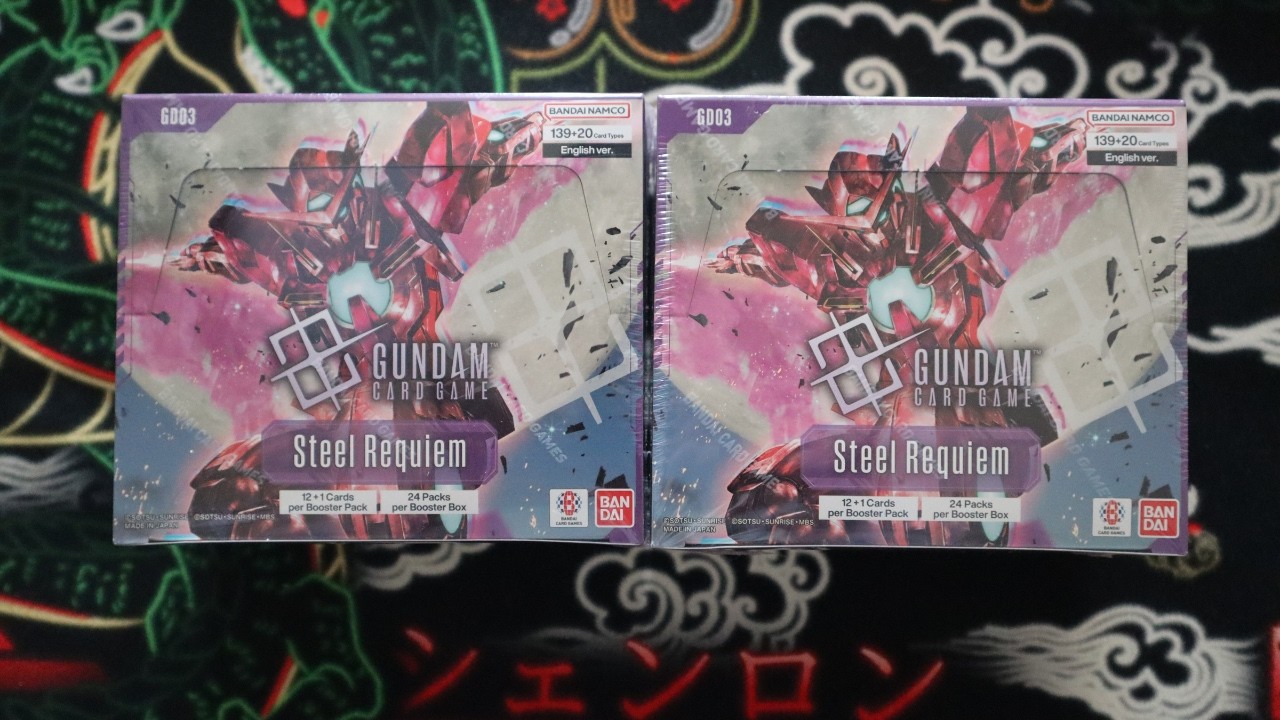 Распаковка бустерного бокса Double Steel Requiem | Карточная игра Gundam