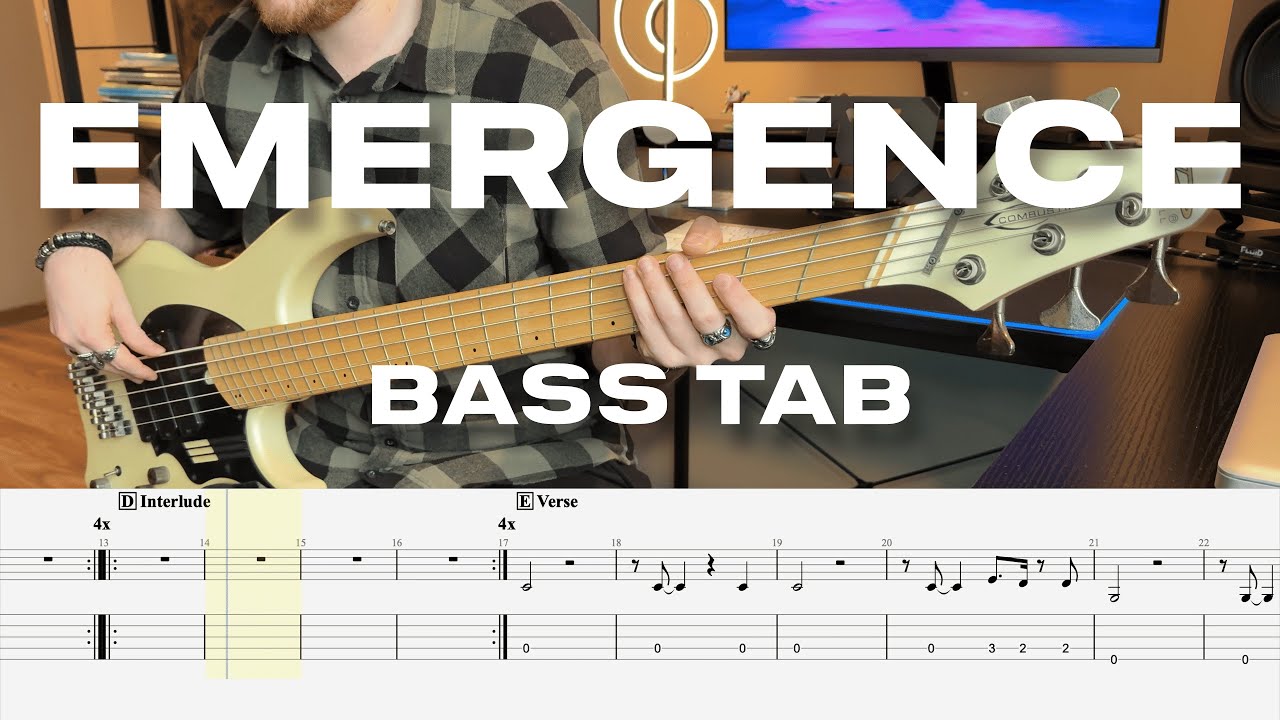 Sleep Token - Emergence // Bass Cover // Play Along Tab and Notation