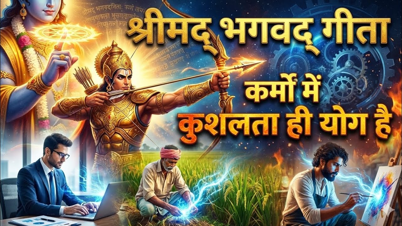 श्रीमद् भागवत गीता , अध्याय 6, ध्यानयोग श्लोक संख्या 9 से 17 तक पूरे भावार्थ के साथ जीवंत वर्णन।