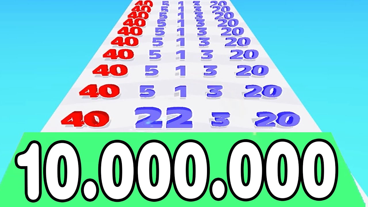 NUMBER MASTER - NUMBER EVOLUTION RUN (Math Game) - New Unlock Number 10000 - Android & iOS - Ep 02
