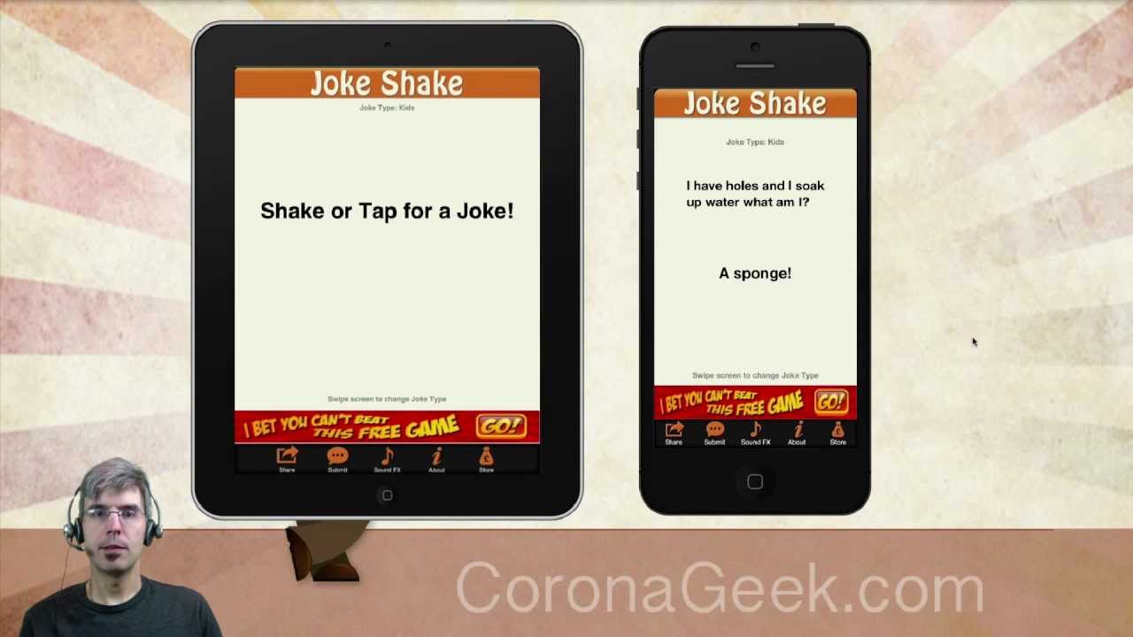 App Review - Joke Shake for iPhone and iPad - Corona SDK