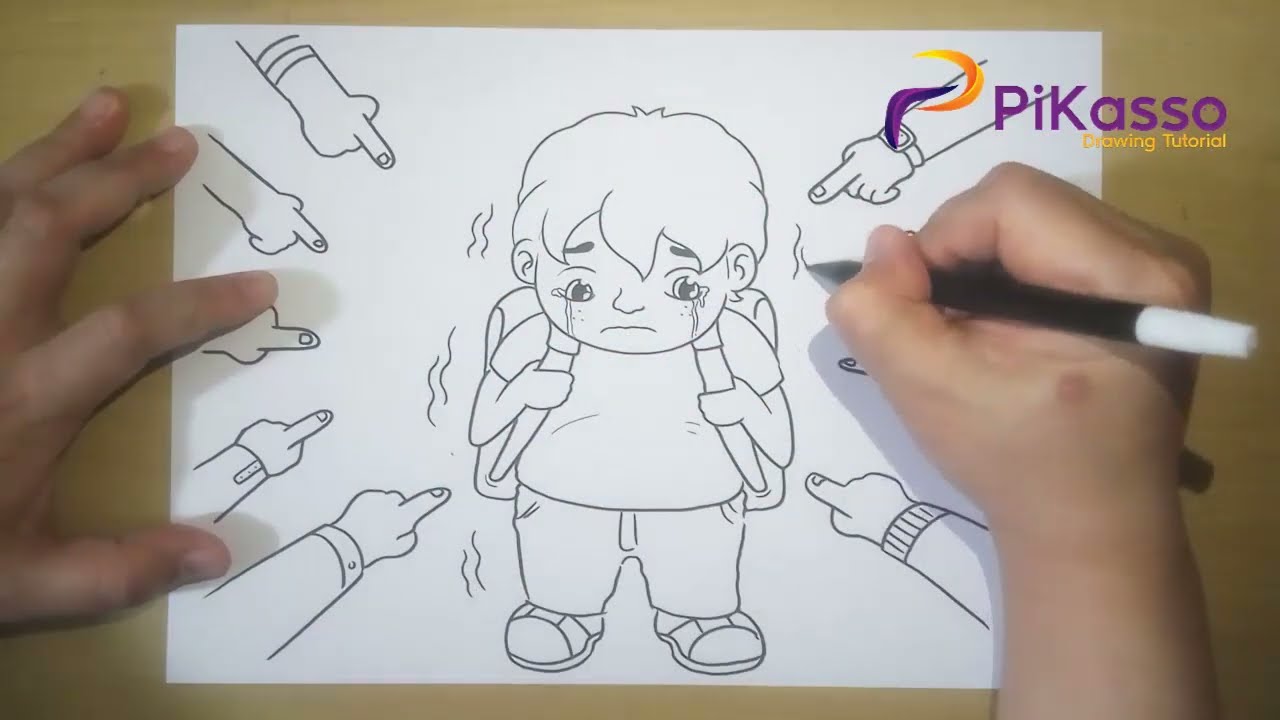 How to Draw Someone Being Bullied