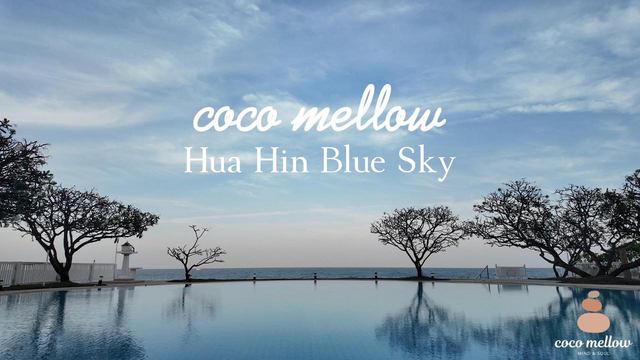 Hua Hin Blue Sky Island 4K Ocean View | Relaxing Beach Scenery for Stress Relief & Focus