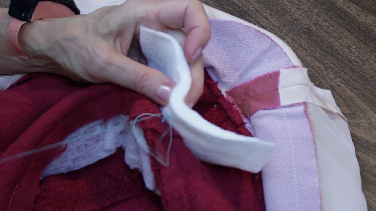 Attaching a Shoulder Pad to a Garment