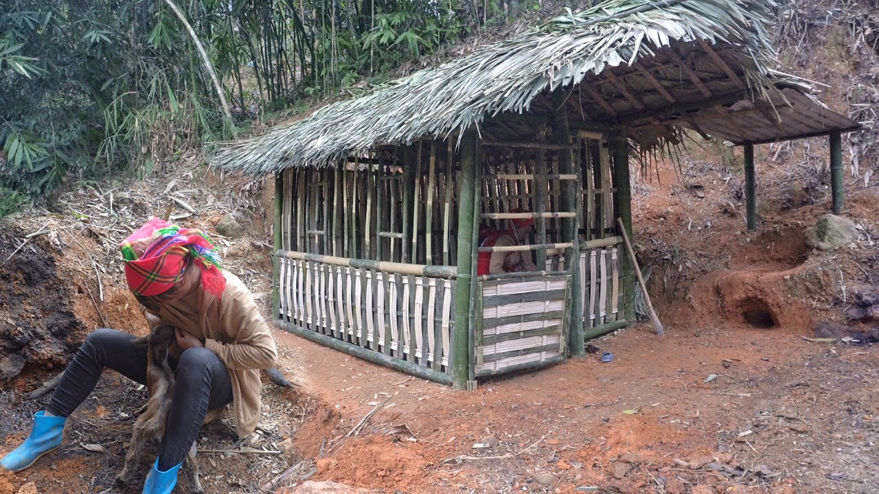 266-Day Journey of a 17-Year-Old Single Mother: Start to Finish Building a Bamboo House - FULL VIDEO