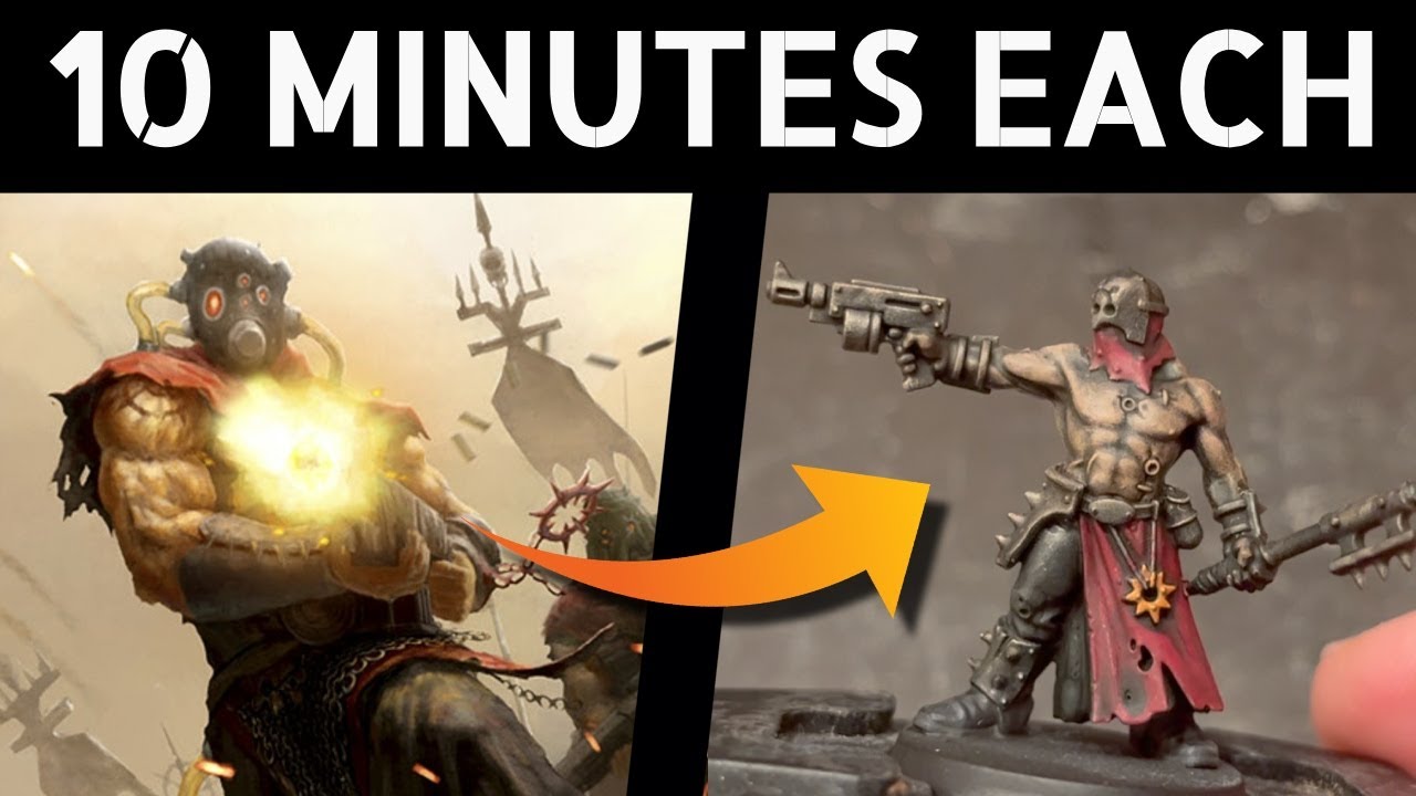 How to paint Warhammer 40K Chaos Cultists in just 10 minutes!