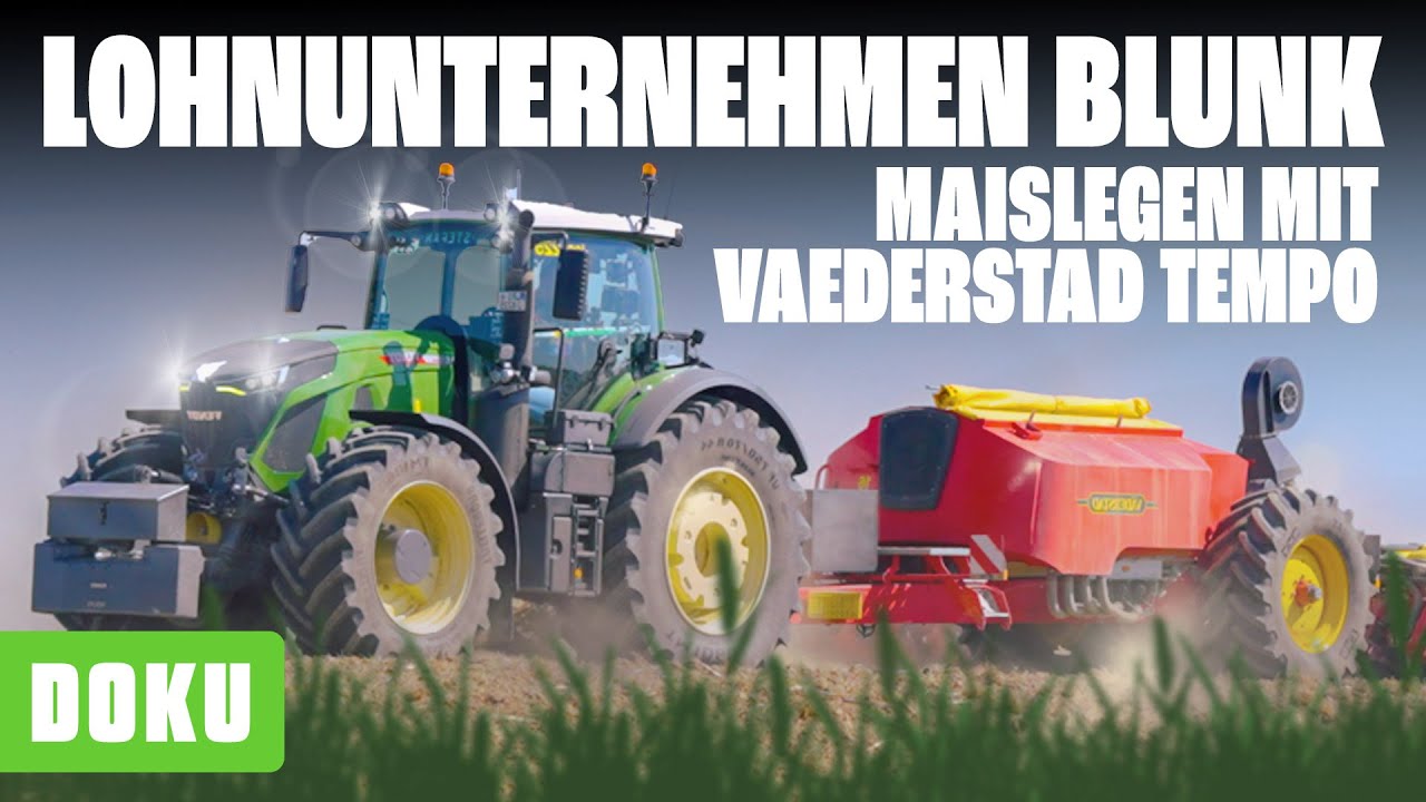 Lohnunternehmen Blunk : Maislegen mit Vaederstad Tempo (Lohnunternehmen Deutschland, Landwirtschaft)