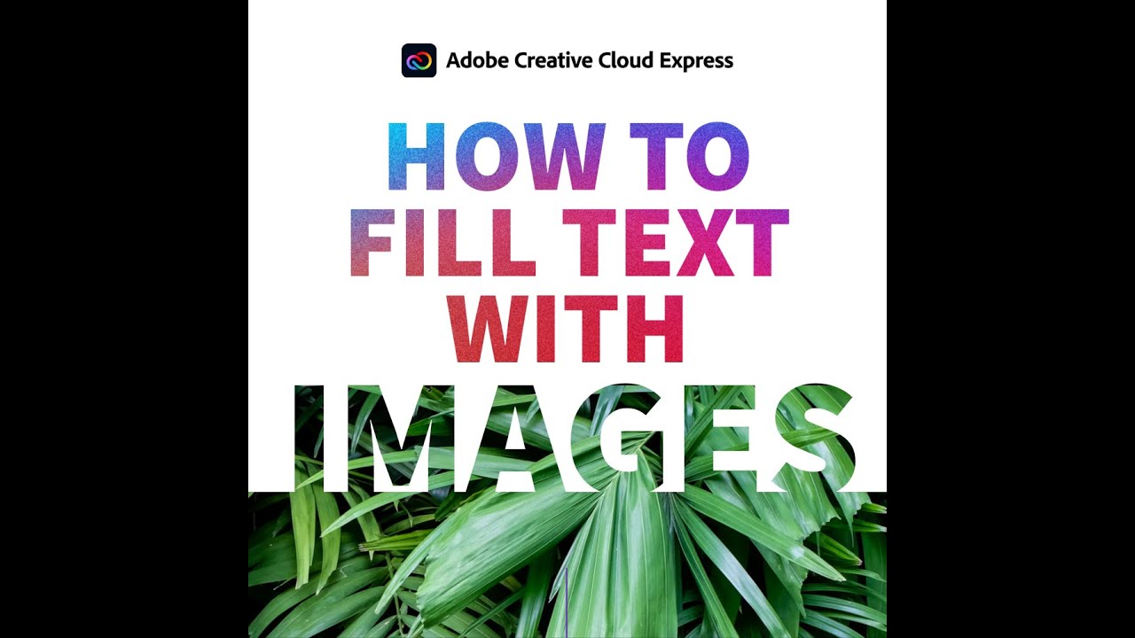 Fill Text With Image in 30secs 😛💫 #shorts #CoolText #AdobeExpress