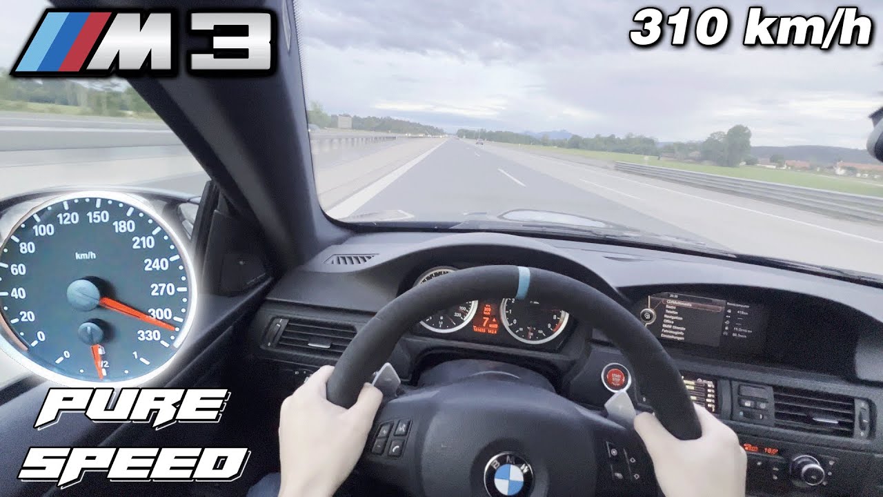 BMW E92 M3 *310KM/H* TOP SPEED with GT4 Parts on GERMAN AUTOBAHN