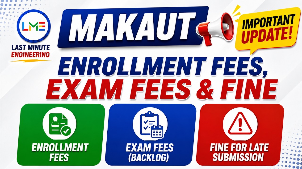 MAKAUT Enrollment Fees, Exam Fees & Late Fine | Complete Guide for Students (2026) #makaut