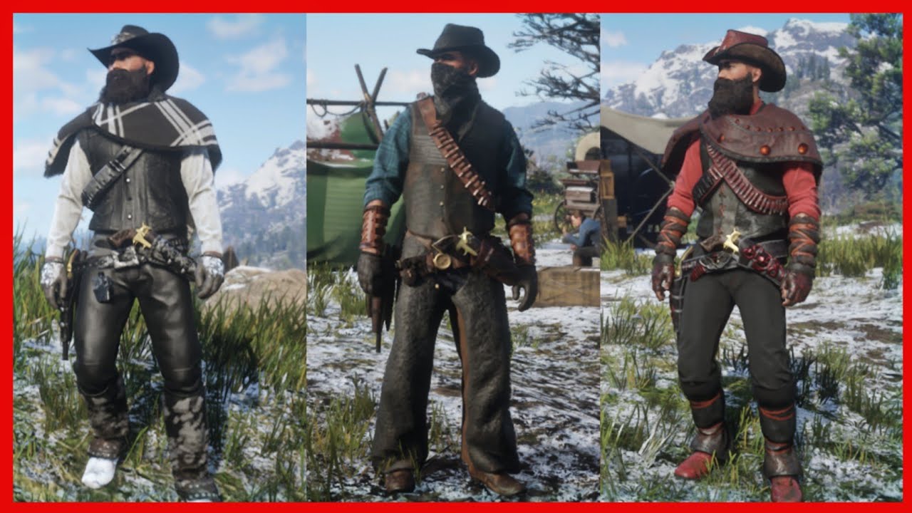 Red Dead Online Requested Outfits #122 Black Vests Outfits