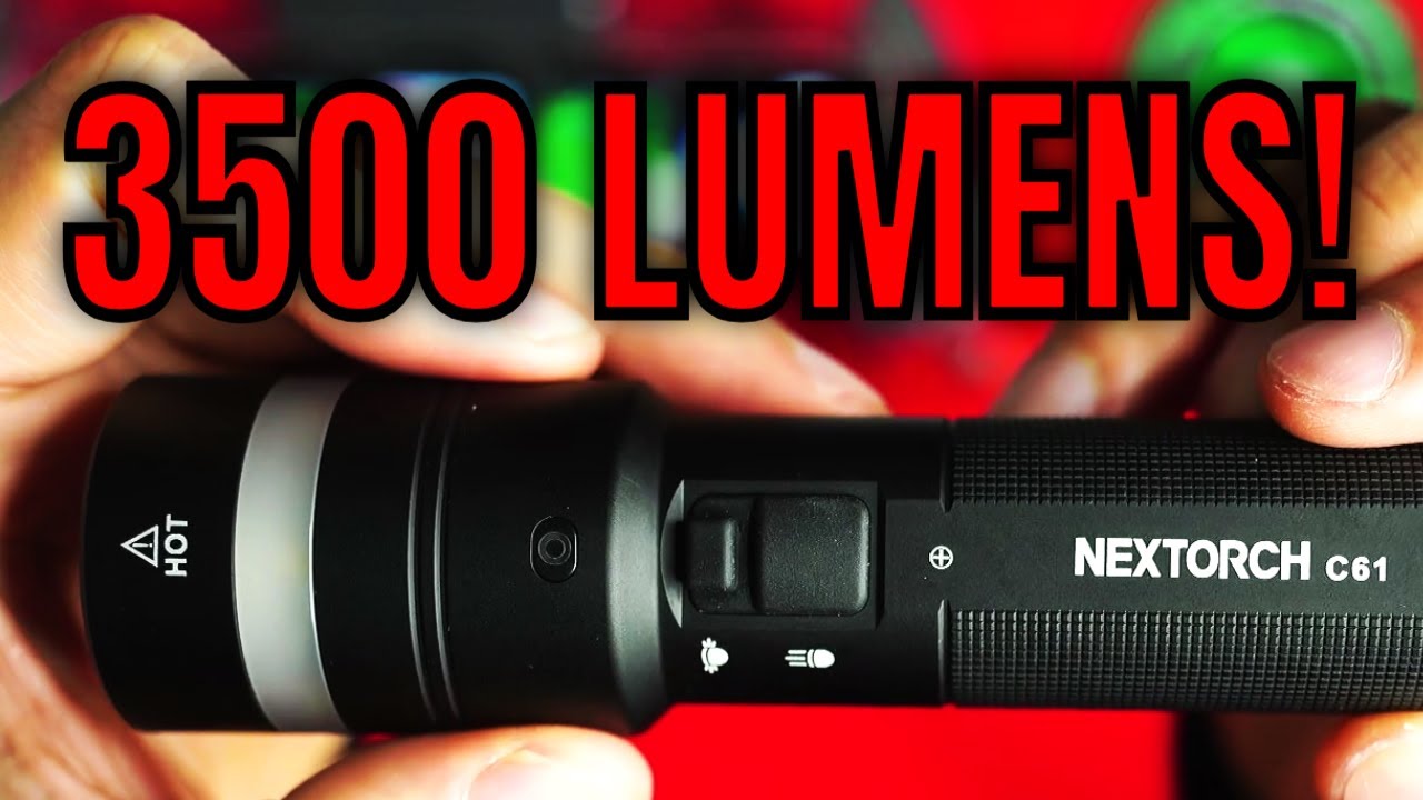 Dual Beam, 3500 Lumens - NEXTORCH C61 Flashlight Is a Beast!
