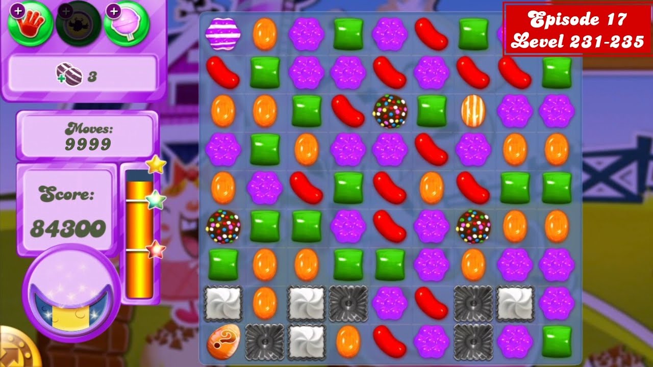 CANDY CRUSH SAGA - DREAMWORLD E17 LEVEL 231-235 FULL GAMEPLAY