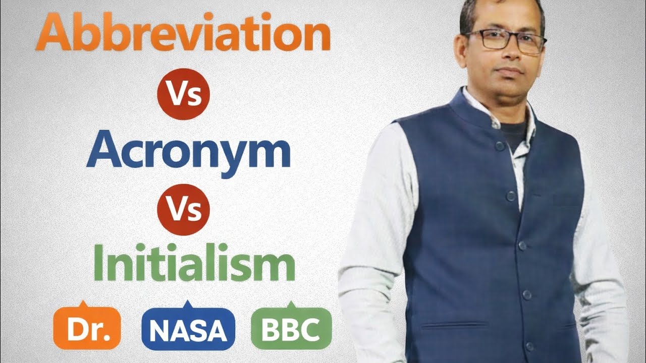 What is difference among Abbreviation, Acronym and Initialism?|| EnglishwalaSP||Correct English 