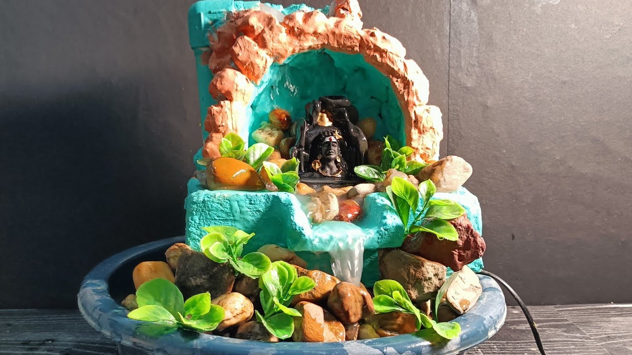 water fountain shivling making at home  // Mahadev temple water fountain