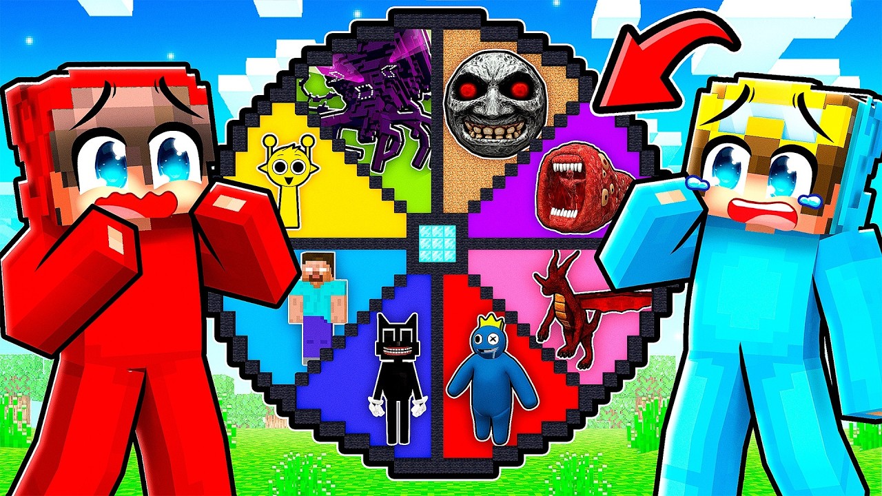 Вращающееся колесо ужасов в Minecraft…