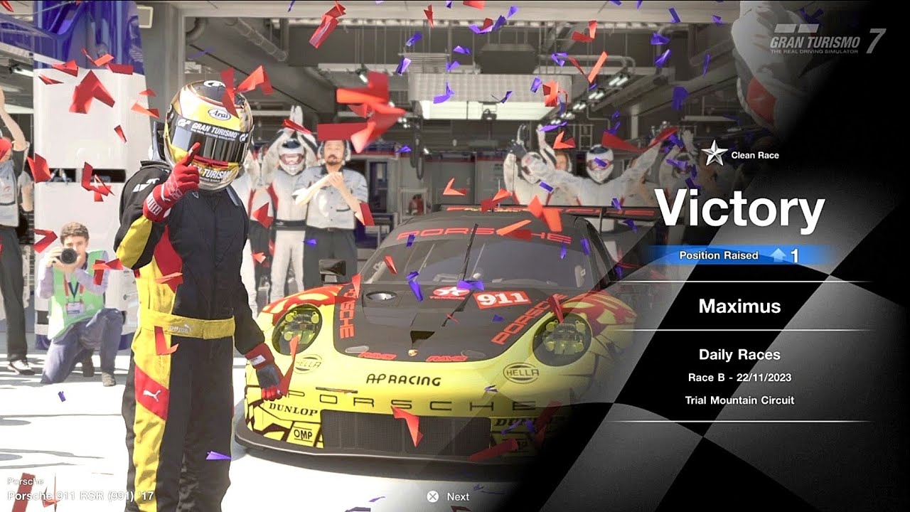 Gran Turismo 7 | Daily Race B | Trial Mountain Circuit | Porsche 911 RSR (991) '17 | VICTORY