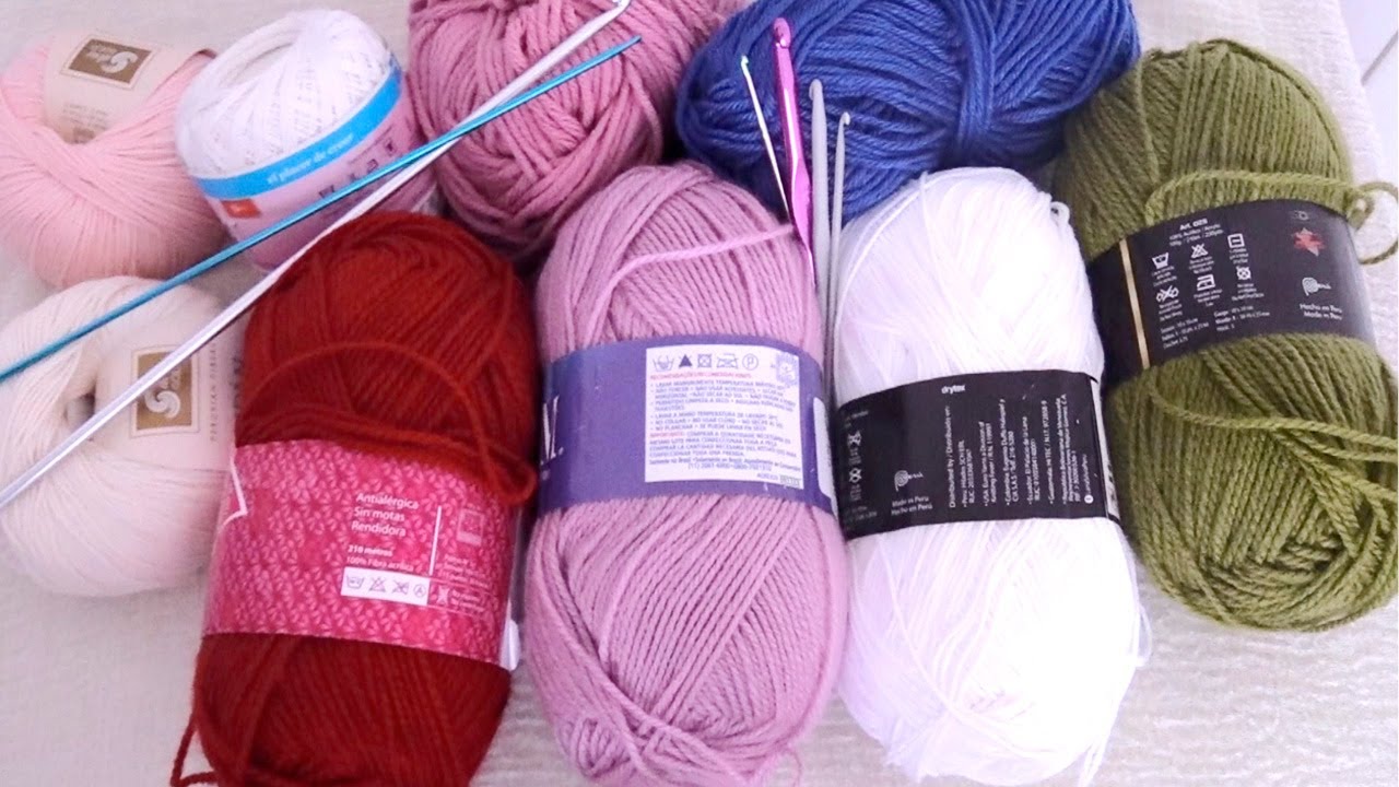 Hilos lanas o estambres para tejer con Ganchillo Crochet y hacer lindos tejidos