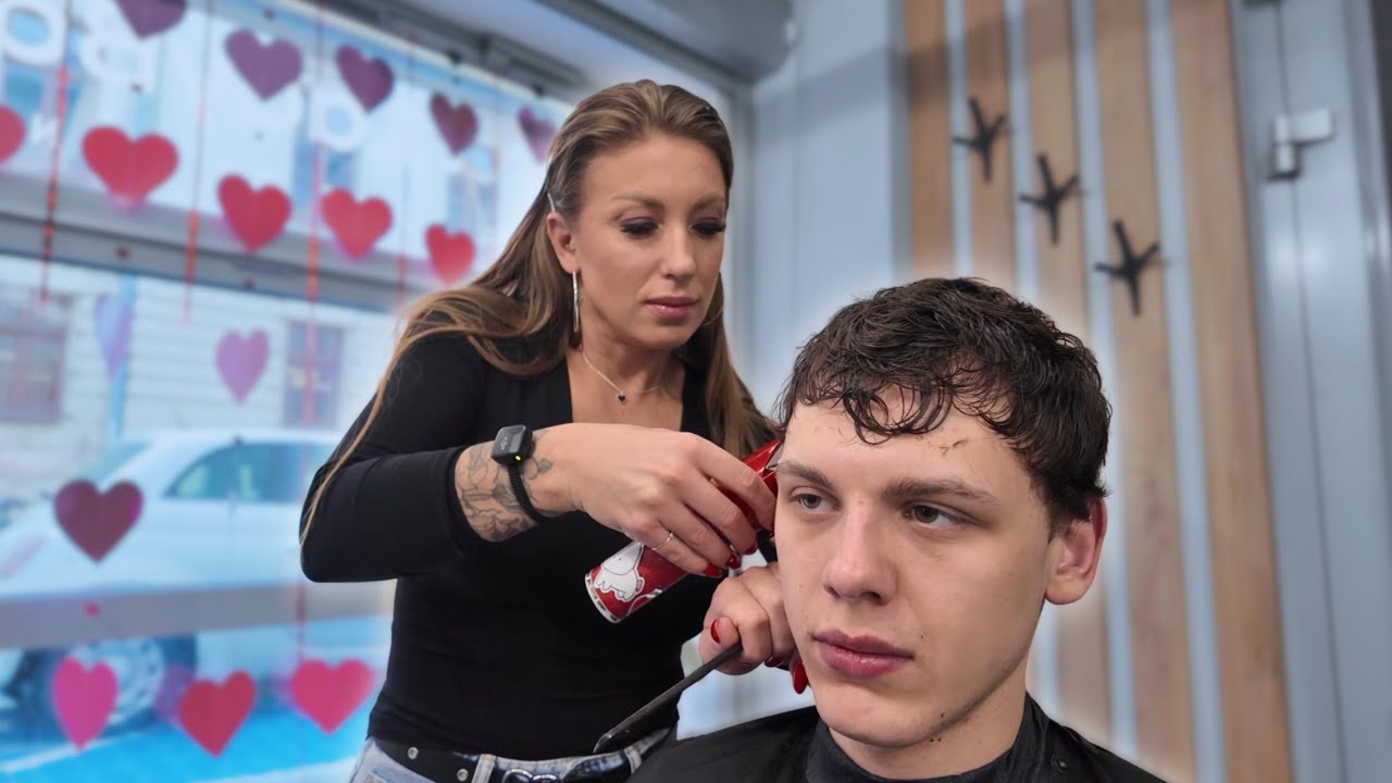 I Gave Him a Trendy Modern Haircut | ASMR