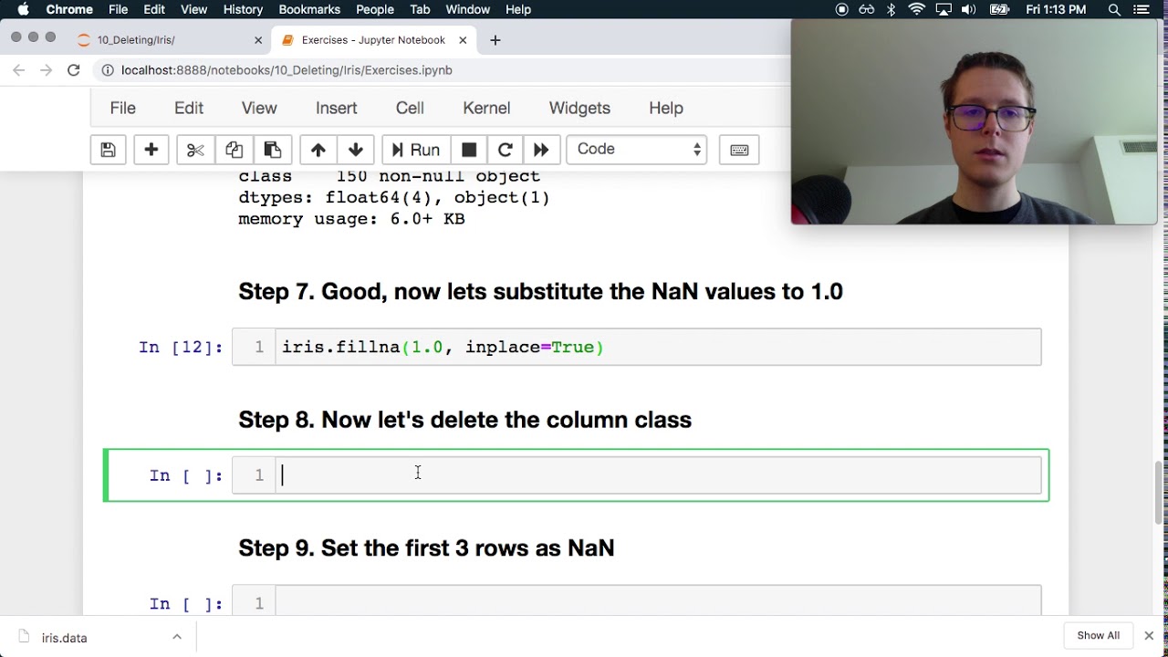 Pandas Deleting Exercises On Iris Dataset