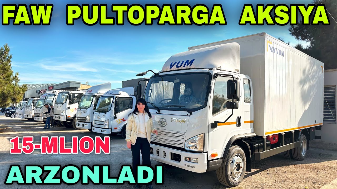 FAW Trak Navoiy Aksiya Elon Qildi Фав Самасвол Авто Фургон Шасси Метан Тушади 15-Млион Чегирма Навои