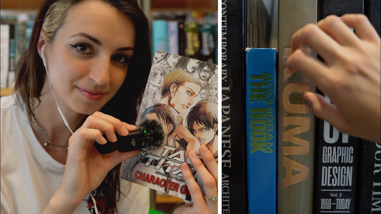 ASMR in Public | Berlin Library | Spine Tapping, Reading in German