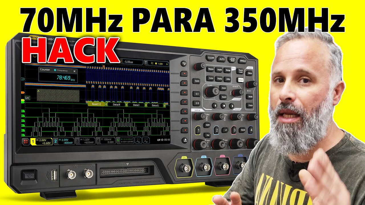 HACK Oscilosc&oacute;pio: Upgrade de 70MHz para 350MHz - Oscilosc&oacute;pio RIGOL MSO5000 | Eduardo Aquino