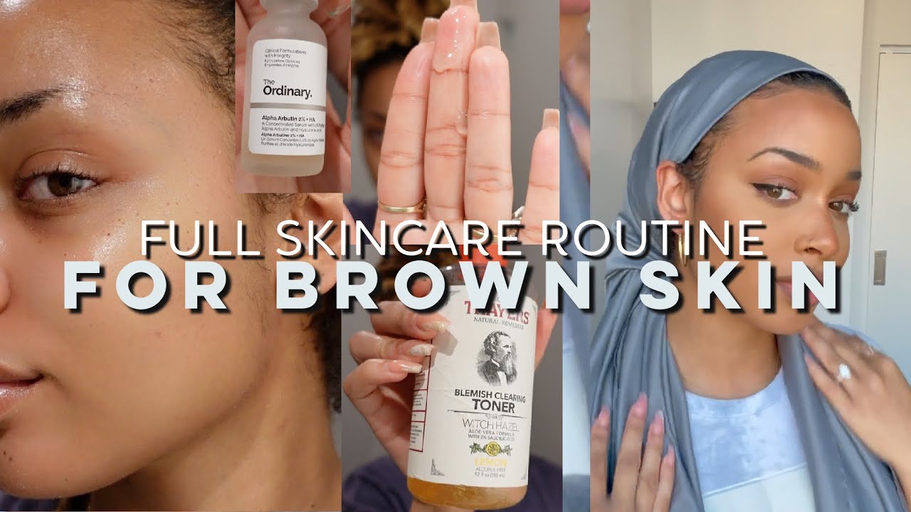 Full Skincare Routine (AM and PM) for Acne and Hyperpigmentation on Brown/Melanated Black Skin
