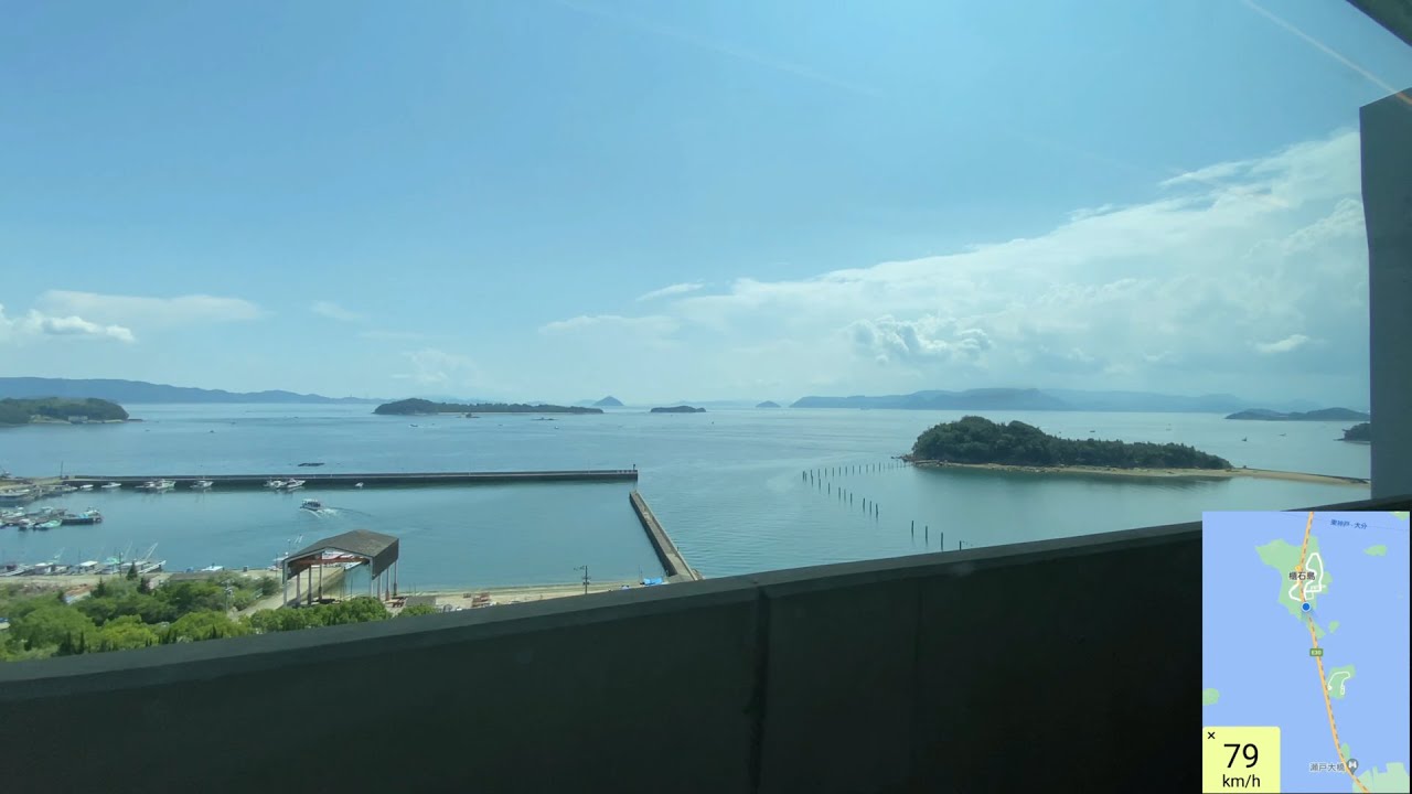 【4K車窓】瀬戸大橋 進行左側風景 特急南風