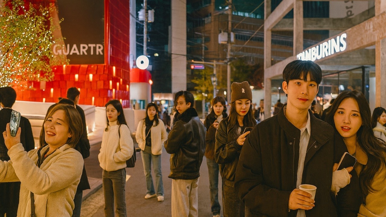 Colorful Energy Of Seongsu-dong On A Crisp Friday Night ❄️ The #1 Choice For Students After CSAT!
