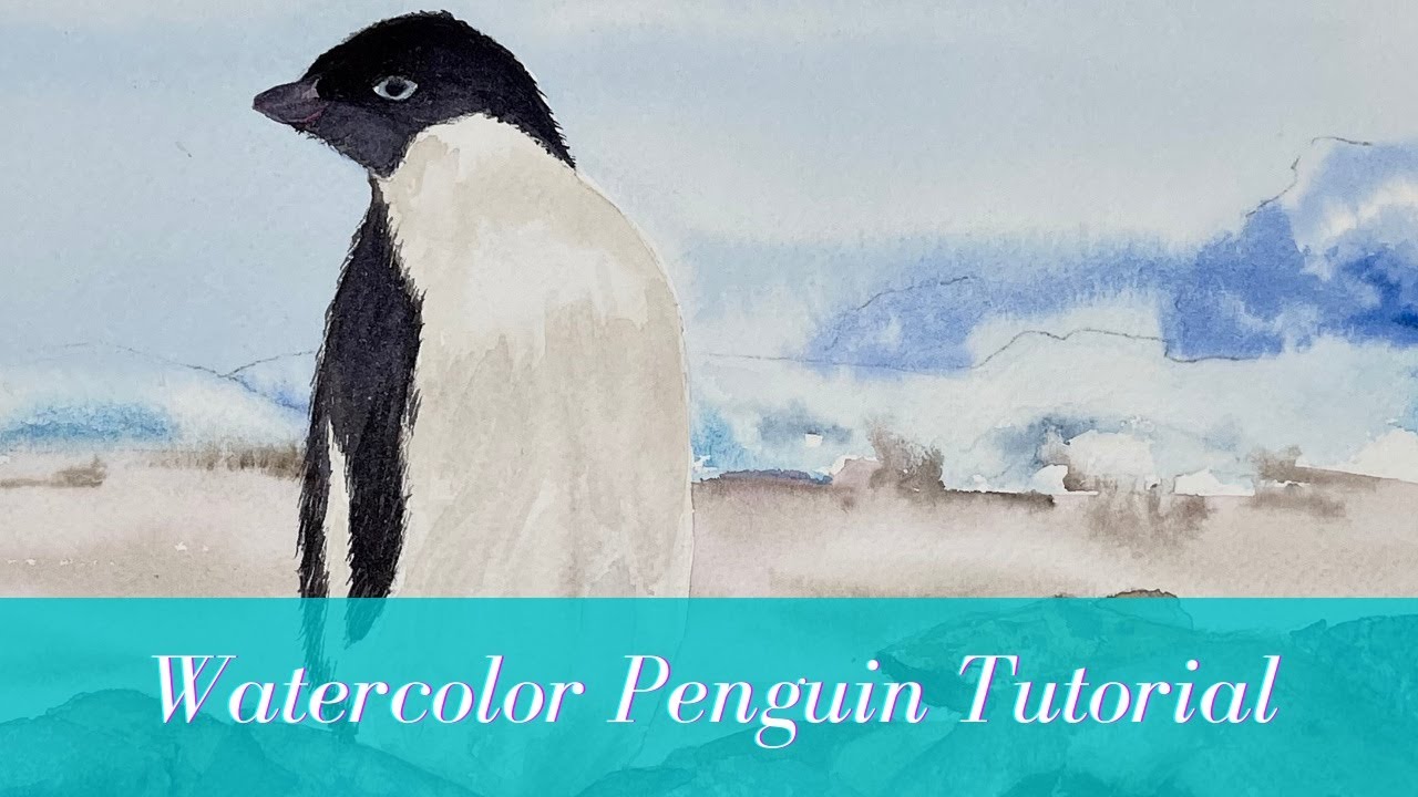Watercolor Penguin Tutorial