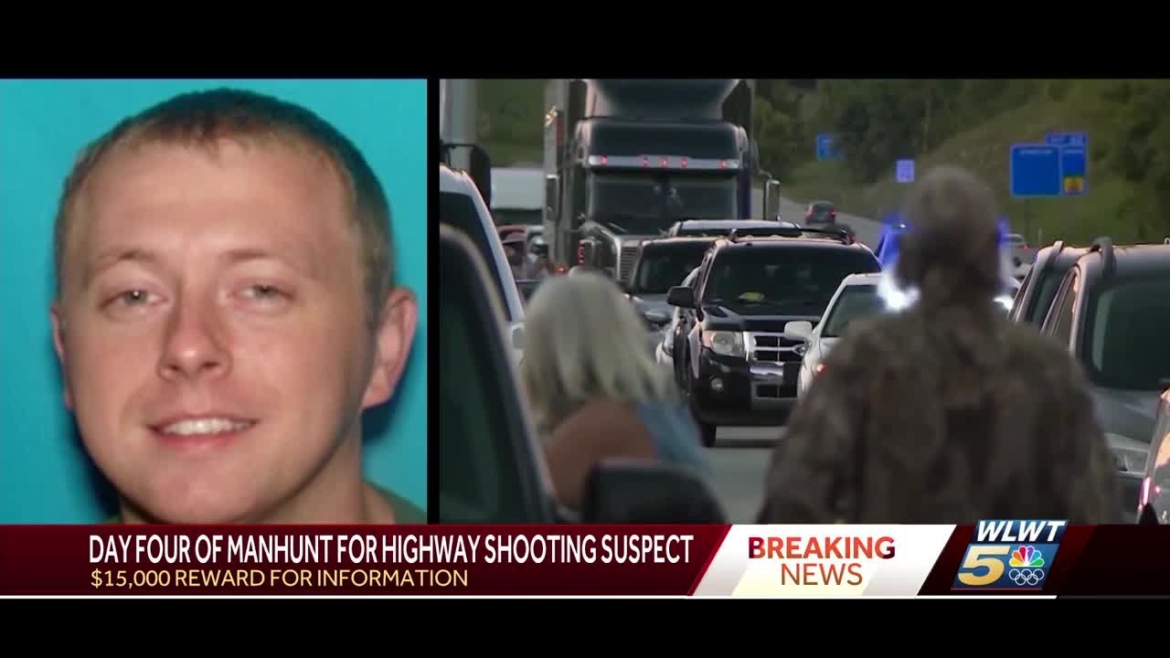Officials searching wooded area for Kentucky interstate shooting suspect