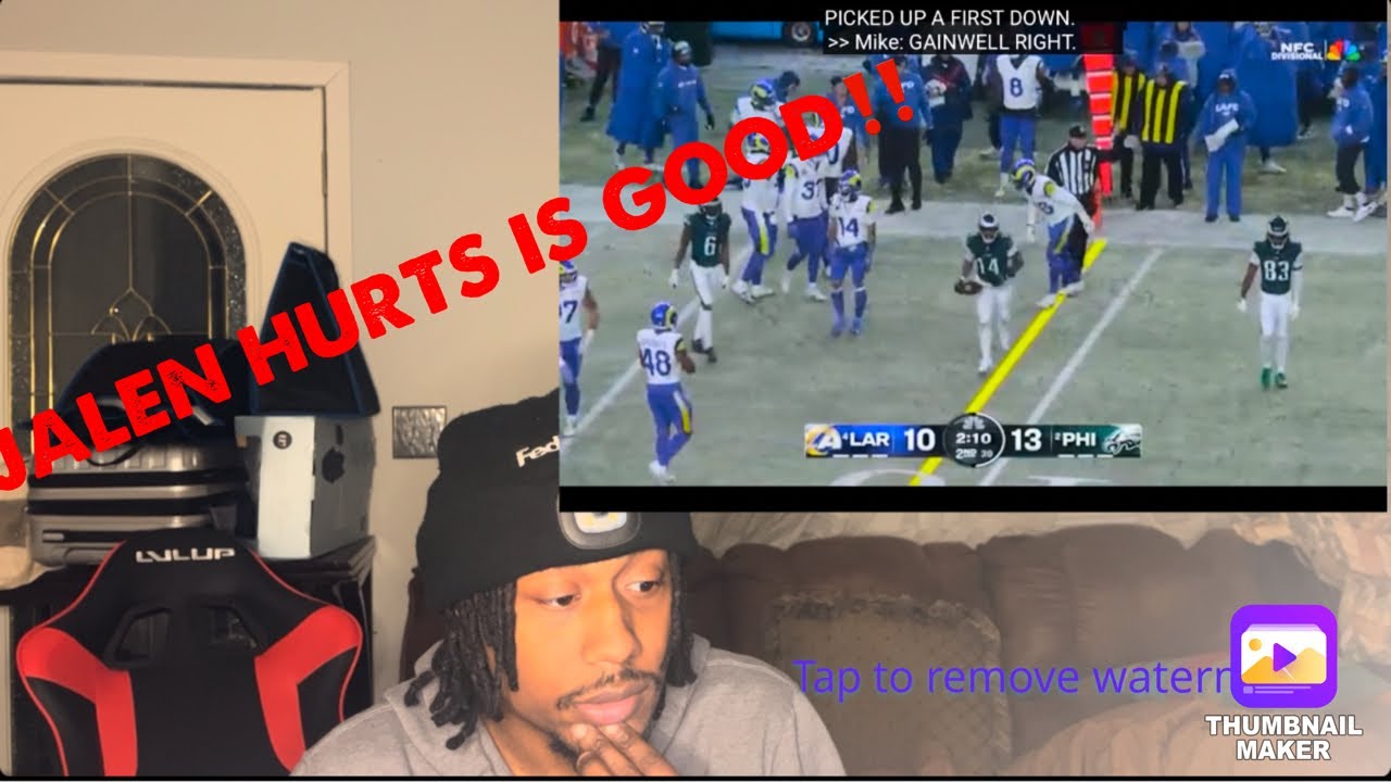 Jalen Hurts is Good‼️‼️|BURGERReacts to NFL Divisional Round(Eagles vs Rams)CRAZY GAME‼️‼️