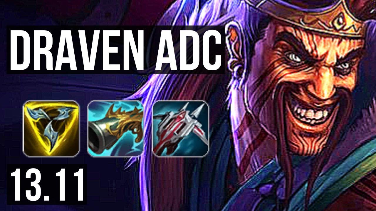 DRAVEN & Braum vs JHIN & Nautilus (ADC) | 7/0/7, 1000+ games, Godlike | KR Grandmaster | 13.11