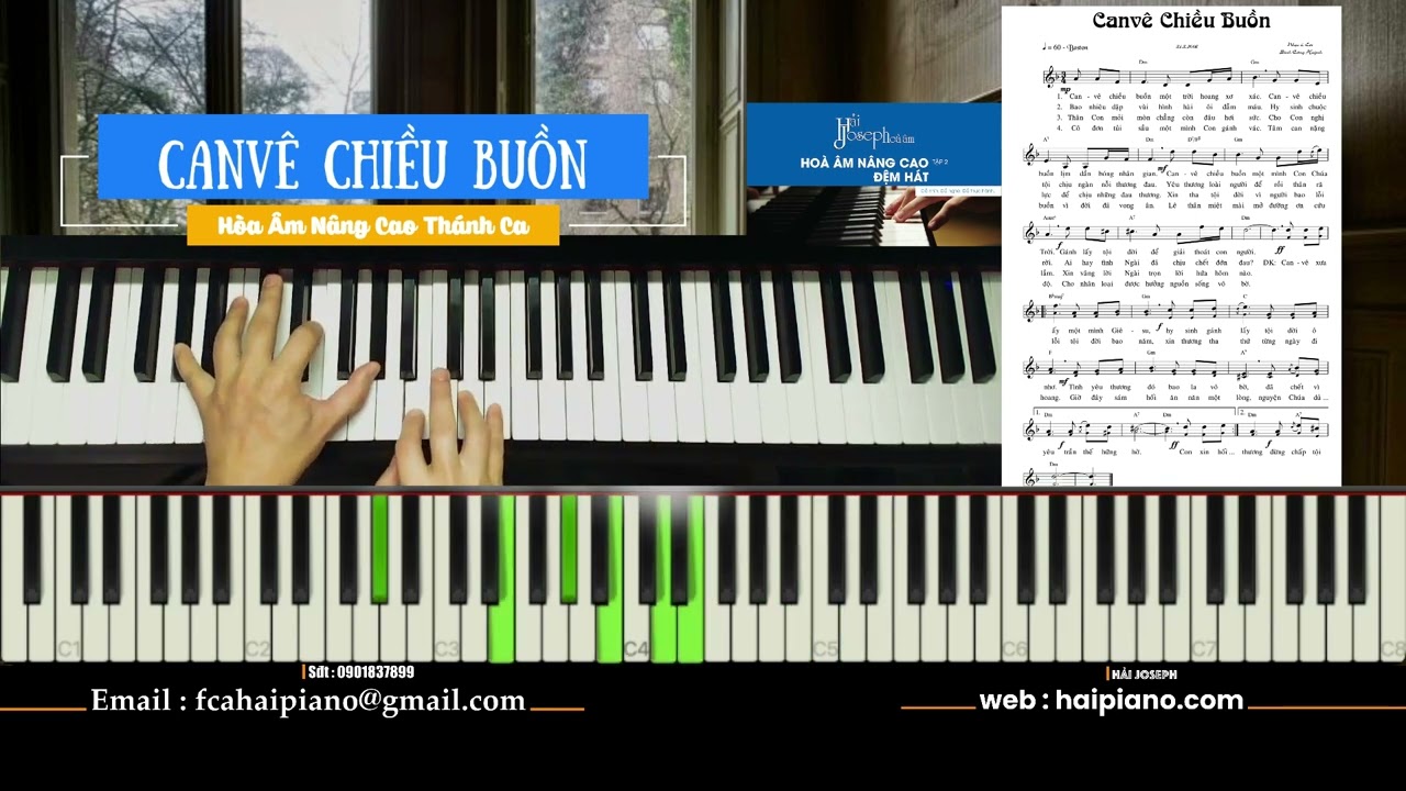 [Piano] Canvê Chiều Buồn | Đinh Công Huỳnh | Hướng dẫn hoà âm nâng cao đệm hát thánh ca |