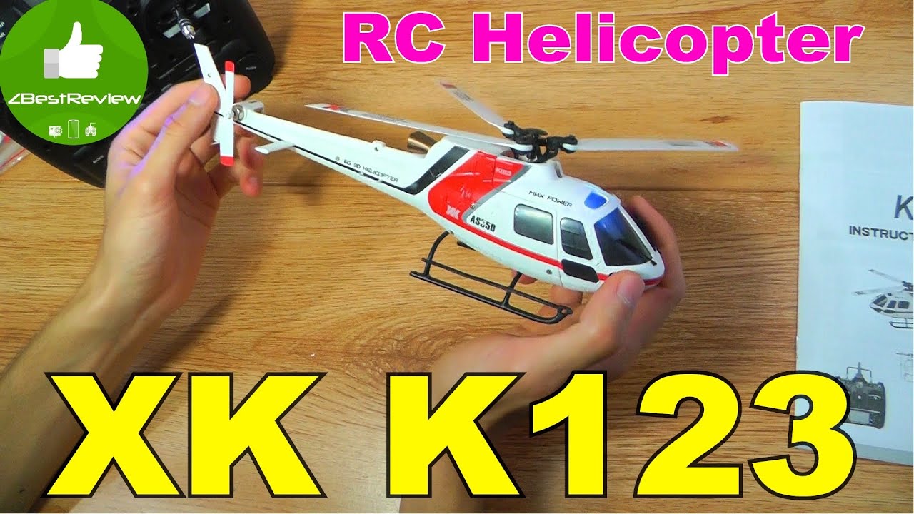 ✔ XK K123 Радиоуправляемый 3D вертолет. AS350 Scale RC Helicopter Banggood