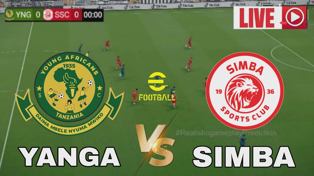 🎮 Yanga vs Simba | NBC Premier League 2026 | Today's Match Simulation PES2021 