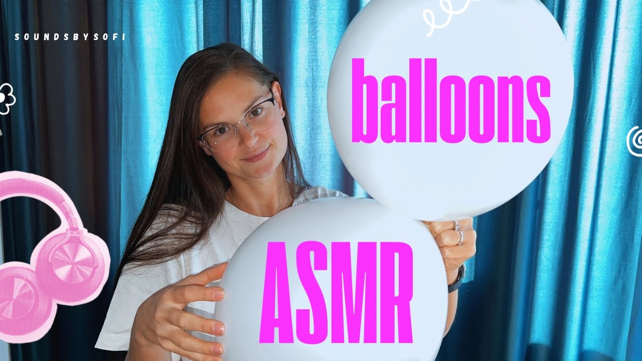 15 MIN ASMR  🎈- BLOWING White BALLOONS  ✨ [no talking, tapping]