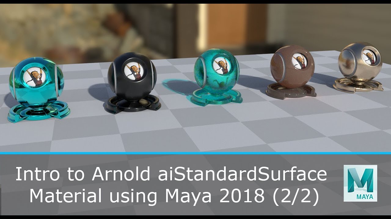 Введение в материал Arnold aiStandardSurface с использованием Maya 2018 (2/2)