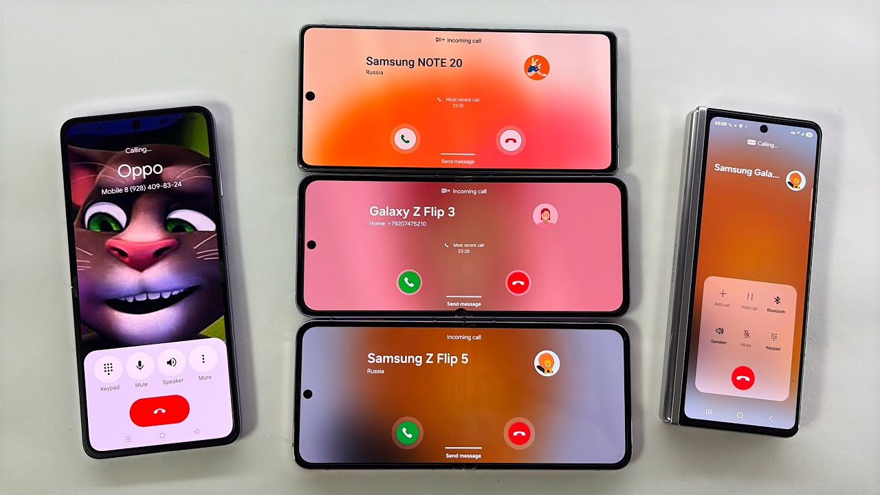 Incoming Call Samsung Note 20, Z Flip 5, Z Flip 3 | Outgoing Call Samsung Z Fold 3, OPPO Find Flip 